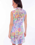 Colorful Eyelet Sleeveless Dress - HC898