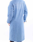Long Denim Jacket W/sherpa Lining - HC902