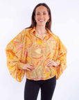 Extreme Balloon Sleeeve Paisley Top - HC903