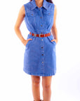 Sleeveless Denim Dress - HC906