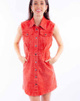 Sleeveless Denim Dress - HC906