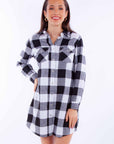 Buffalo Check Shirt-dress - HC907