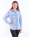 Horse Print Denim Top - HC915