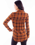 Ladies Seersucker Plaid Shirt - HC919