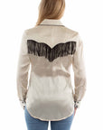 Solid Blouse With Piping/fringe - HC922