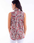 S/l Paisley Western Top - HC936