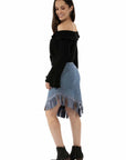 Fringe Trim Skirt - HC938