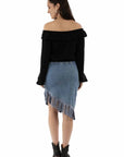 Fringe Trim Skirt - HC938