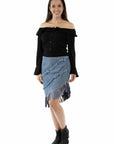 Fringe Trim Skirt - HC938