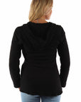Double Knit Hoodie W/emb & Zip Front - HC941