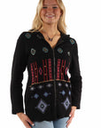 Double Knit Hoodie W/emb & Zip Front - HC941