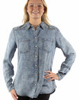 Snap Front Star Yokes Blouse - HC944