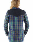 Plaid Shirt W/denim Yokes - HC952