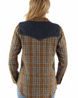 Plaid Shirt W/denim Yokes - HC952