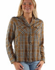 Plaid Shirt W/denim Yokes - HC952