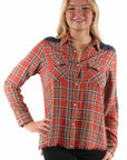 Plaid Shirt W/denim Yokes - HC952