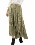 Rose Print Rayon Skirt - HC958