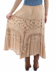 Rose Print Rayon Skirt - HC958