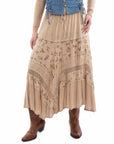 Rose Print Rayon Skirt - HC958