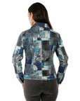 Printed Patch Work Denim Jacket - HC961