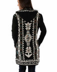 Hooded Open Front Duster Cardigan - HC970