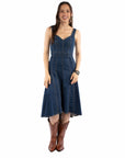 Hi/lo Sleeveless Denim Dress - HC979