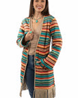 Fringed Serape Duster Lined - HC996