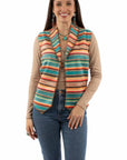 Serape Lined Vest W/whipstitch - HC999