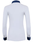 Roxana - Black & Luxe Gray Long Sleeve Riding Shirt
