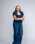 The Loretta Trouser Jean in Medium Wash