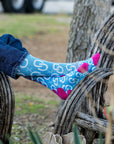 High Maintenance Cowgirl Sky Blue Performance Socks - Everest RanchHigh Maintenance Cowgirl Sky Blue Performance SocksWomen's Mid-Calf SocksLane Boots