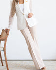 The Zoey Trouser in Cream