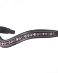 ExionPro Elegant Soft Padded Fuchsia, Light Rose, Tanzanite Colored Crystal Browband