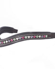 ExionPro Elegant Soft Padded Peridot, Fuchsia, Tanzanite, Clear Crystal Browband