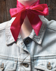 Hot Pink Western Skinny Mini Wild Rag Scarf / Cowgirl Necktie