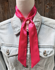 Hot Pink Western Skinny Mini Wild Rag Scarf / Cowgirl Necktie