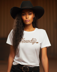 Howdy T-Shirt Bourbon Cowgirl