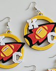 3D Print Chiefs Earrings Keychain Red Kingdom Kansas City KC Football