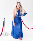 Royal Blue Sequin Gown