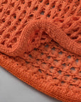 Orange Open Knit Sweater
