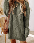 Cable Knit Sweater Dress -clearance