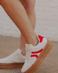 SALE The Oaklynn Platform Sneakers in Red