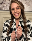 Black Aztec Women's Western Bath Robe