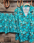 All Turquoise Women's Pajama Set