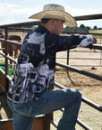 Sepia Cowboy Ranch Long Sleeve Button Up Arena Shirt