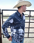 Sepia Cowboy Ranch Long Sleeve Button Up Arena Shirt