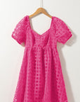 Pink Check Babydoll Dress