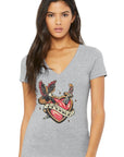 America Heart Tattoo graphic tee -clearance