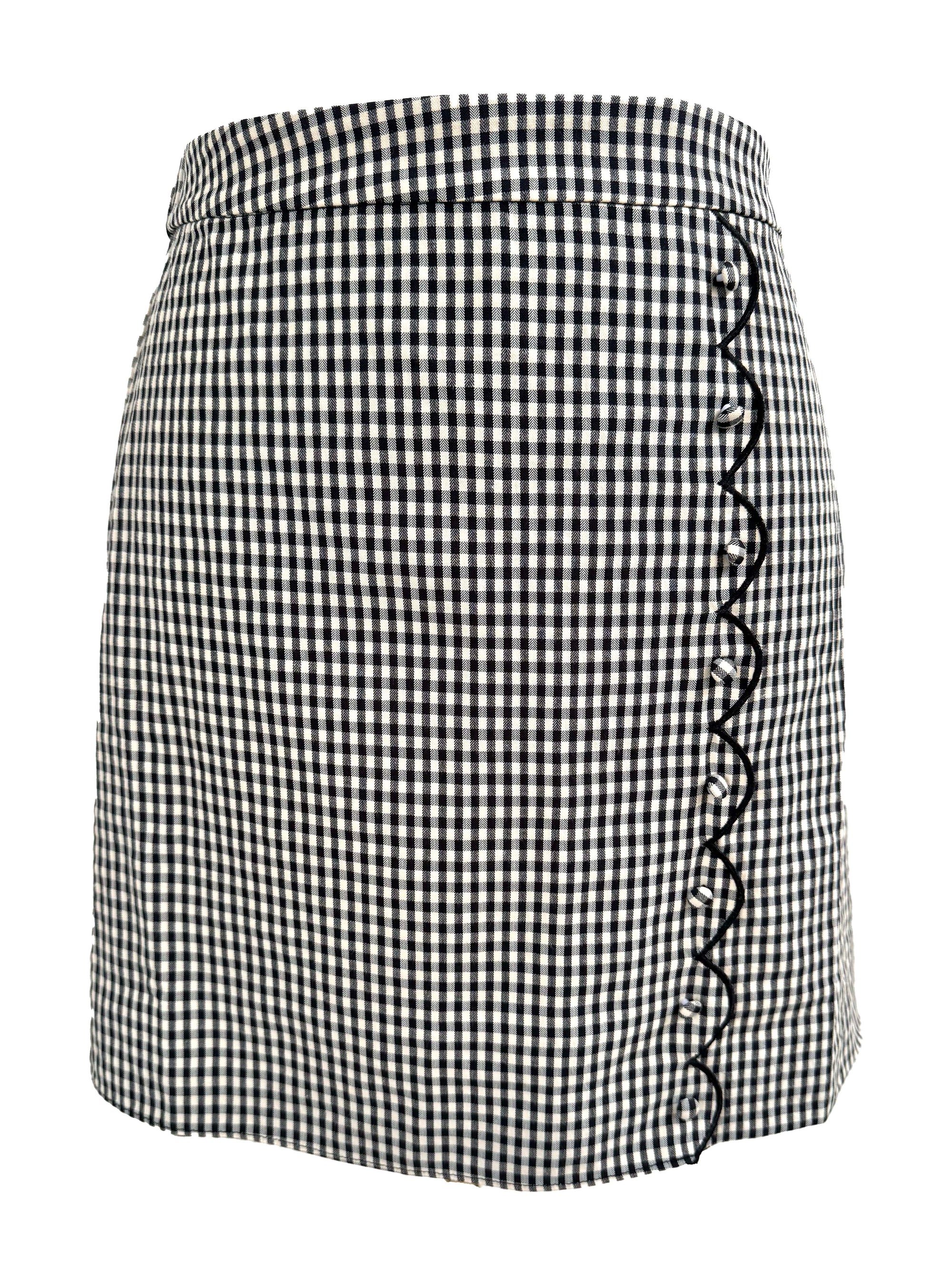 MASON'S DAUGHTER | Ellie Skirt, Black & Ivory Gingham