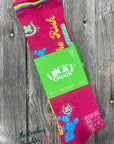 Lucky Chuck Take the Risk Hot Pink Performance Socks